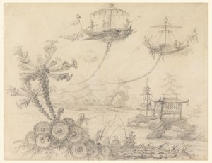 Dessin, fantaisie chinoise, 1770-90 - Jean Baptiste Pillement