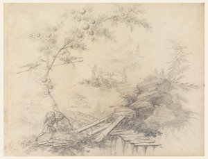 Dessin, fantaisie chinoise, vers 1780 - Jean Baptiste Pillement