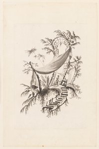 Figure sous tente, de "Recueil des Tentes Chinoises" - Jean Baptiste Pillement