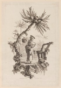 Figure avec panier sous une branche
