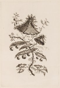 Branche de fleurs, de "Fleures Persannes" - Jean Baptiste Pillement