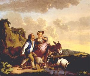 Cour amoureuse rustique - Jean Baptiste Pillement