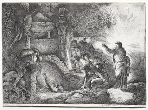 La résurrection de Lazare - Jean Baptiste Pillement