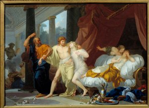 Socrate tirant Alcibiade du sein de la volupté - Jean Baptiste Regnault