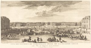 Vue des Écuries de Versailles prise de la seconde grille