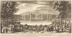 Vue du Bassin de Neptune dans le Jardin de Versailles