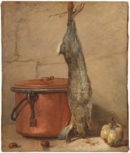 Lapin et pot en cuivre, vers 1739-40