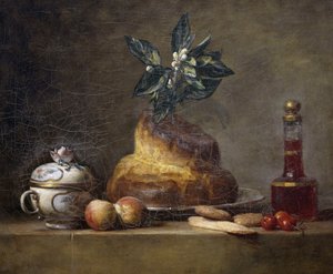 Nature morte avec brioche - Jean Baptiste Simeon Chardin
