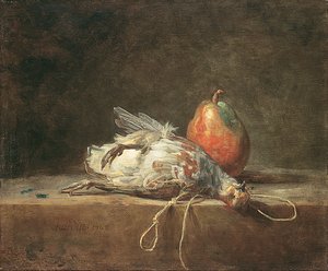 Nature morte avec perdrix et poire