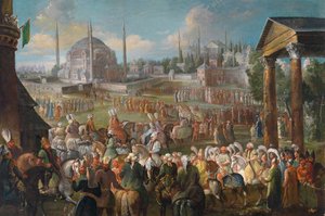 La procession du sultan à Istanbul, vers 1736