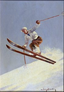 Un skieur, vers 1930