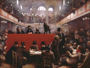 Réunion à la salle Graffard - Jean Beraud