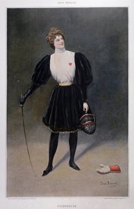 Fescrimeuse - dessin de Jean Béraud (1849 - 1935) - Jean Beraud