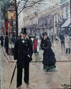 Sur le boulevard - Jean Beraud