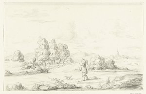 Paysage avec deux hommes - Jean Bernard