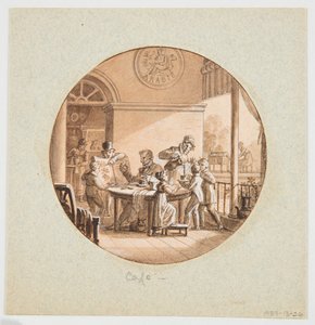 Conception pour une assiette en porcelaine peinte, Café du Service des Objets de Dessert