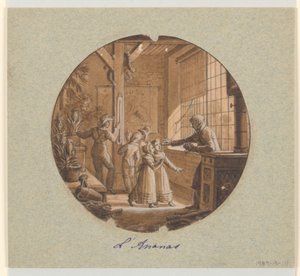 Design pour une assiette en porcelaine peinte, L