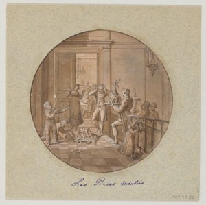 Design pour une assiette en porcelaine peinte, Les Pièces Montées pour le Service des Objets de Dessert