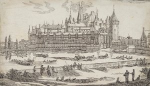 Château sur une rivière - Jean Chaufourier