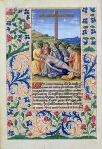 Ms Lat. Q.v.I.126 f.91v La Lamentation, du Livre d