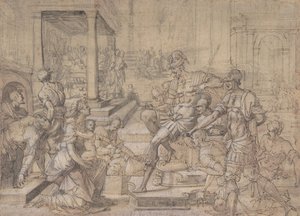 Amya demandant la garde de Saint Mamas à Faustus, vers 1543