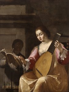 Femme jouant du luth, 1638
