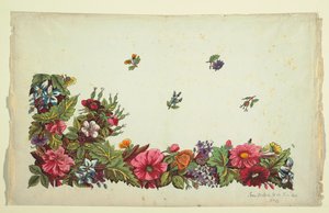 Motif floral pour textile imprimé
