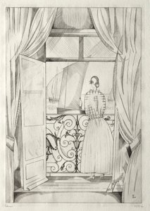 Le balcon sur la mer - Jean Emile Laboureur