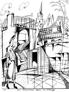 Tranchées à la campagne, 1916