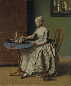 Une fille hollandaise au petit déjeuner, vers 1756 - Jean Étienne Liotard