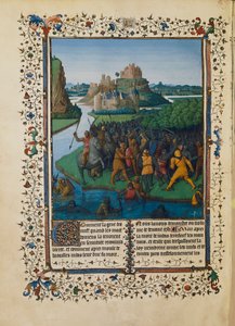 Bataille des Maccabées contre Bacchides, miniature Ms fr 247 folio 270