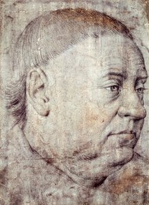 Dessin pour le portrait de Guillaume Jouvenel des Ursins, chancelier de Charles VII par Jean Fouquet