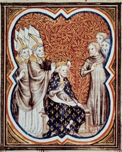 Le corre du roi Louis VI dit le Gros (1081-1137) Miniature tirée des Grandes Chroniques de France par Jean Fouquet (1420-1481) 15ème siècle Paris, B.N.