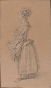 Une fille en robe paysanne