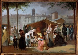 La promenade des fleurs. Peinture de Jean François Demay (1798 - 1850) - Jean Francois Demay
