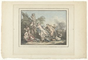 Bergères et satyres - Jean Francois Janinet