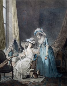 La Difficile Confession - Gravure de Janinet