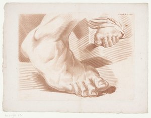 Deux pieds (6.e Feuille du 5.e Cahier) (Compositions avec parties du corps humain) (Cinquième Cahier de Principes de Dessein)