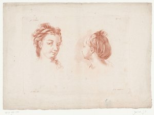 Deux têtes de femmes (Compositions avec des parties du corps humain)
