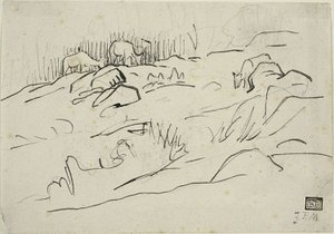 Paysage avec du bétail - Jean Francois Millet
