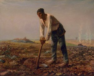 Homme avec une houe, vers 1860-62