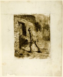 Paysanne avec une brouette