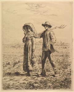 Paysans allant travailler, 1863 - Jean Francois Millet