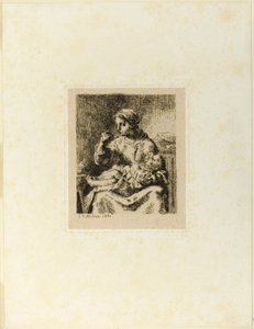 Femme nourrissant son enfant