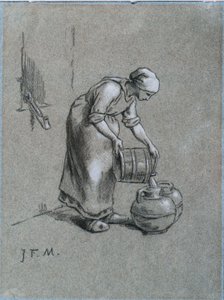 Femme à un puits - Jean Francois Millet