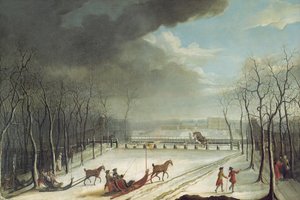 Le prince de Condé chassant en traîneau en 1767