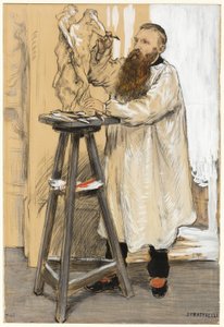 Portrait du sculpteur Auguste Rodin dans son atelier - Jean Francois Rafaelli