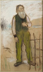 Homme dans la périphérie de la ville, vers 1885