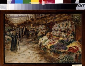 Marché aux fleurs - Jean Francois Raffaelli