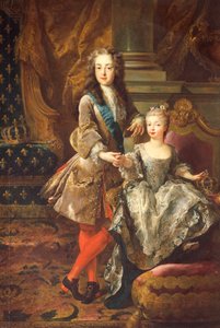 Portrait de Louis XV de France avec Mariana Victoria d